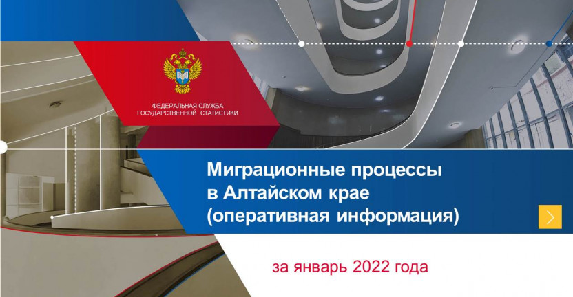Миграционные процессы  в Алтайском крае  (оперативная информация) за январь 2022 года